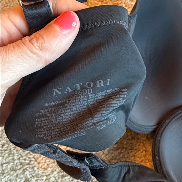 Natori luxe plunge full coverage t shirt black bra 36 DD - Picture 5 of 5